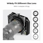 K&F Concept Matte Box Kit 5pcs Adapter Rings 67/72/77/82/95mm 2 Filter Frames