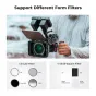 K&F Concept Matte Box Kit 5pcs Adapter Rings 67/72/77/82/95mm 2 Filter Frames