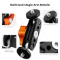 K&F Concept MS48 Dual Ball Heads Magic Arm