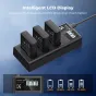 K&F Concept Nikon EN-EL14 Battery 1050mAh 3-Pack Charger
