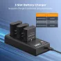 K&F Concept Nikon EN-EL14 Battery 1050mAh 3-Pack Charger