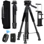 K&F Concept S254A3+BV0 Tripod - Lightweight, adjustable from 19 to 68 cm, supports 