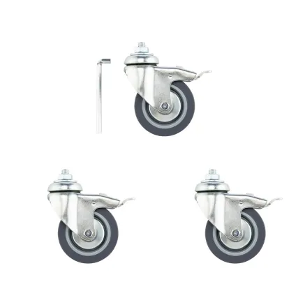 Manfrotto 104 Wheel Set 75mm with Brakes