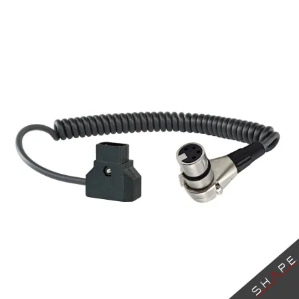 Shape D-Tap to 4-Pin XLW Coiled Cable