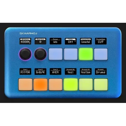Skaarhoj Quick Pad Blue - 10 buttons, 2 encoders, PoE powered