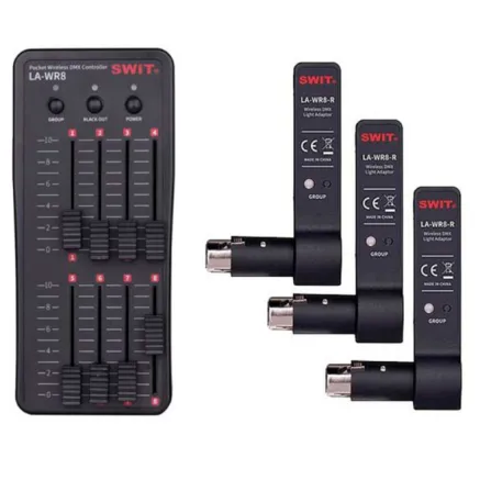Swit LA-WR8 Tx+3Rx Pocket Wireless DMX Controller bundle