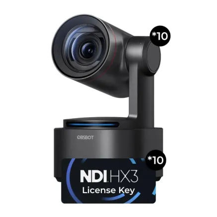 OBSBOT Tail 2 Studio Combo - AI-powered 4K PTZR camera with 5x optical zoom