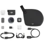 Bevielis mikrofonų rinkinys DJI Mic Mini 2 su siųstuvu, imtuvu, putų vėjo apsauga, magnetinėmis dangteliais, USB-C įkrovimo kabeliu ir 3.5mm garso kabeliu