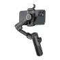 AOCHUAN XE stabilizatorius su RGB šviesos moduli, įmontuotas į išmanųjį telefoną, su trijų ašių stabilizacija ir ergonomine rankena preciziškai valdyti vaizdą