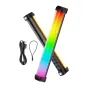 Neewer SL30 12 RGB šviesosios lazdelės su ryškiu spalvų gradientu, magnetiniais galais ir įtrauktu USB-A į USB-C kabeliu bei virvele