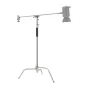Neewer SC320 320 cm nerūdijančio plieno C-formos stovė su visiškai ištiestu 128 cm ilgio išsikišamu rankeniu ir reguliuojamu aukščiu profesionaliam apšvietimui.