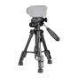 Neewer TP02 kompakti statyvas su trim kryptimis galva ir skirtas telefonams ir DSLR kameroms iki 2 kg, su reguliuojamu aukščiu ir lengvas nešiojamas dizainas.