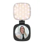Neewer NL48B magnetinis LED selfie šviesos su 48 šviesiais LED, teikiantis tolygų apšvietimą selfiams ir vaizdo įrašams, su įmontuotu veidrodžiu ir telefonų stoveliu.