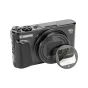 JJC F SX ultražemo atspindžio UV filtras Canon PowerShot SX740HS su aukštos kokybės aliuminio rėmeliu ir 36 sluoksnių danga, atskirai padėtas šalia objektyvo.