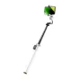 AOCHUAN M3 Pro stabilizatorius su RGB apšvietimu, išskleistas telefonui filmavimui, baltas modelis