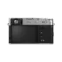 Fujifilm X100VI/X100V kameros galinė vaizdo rodiklio zona su valdymo rateliais ir mygtukais fotografavimo nustatījumiem
