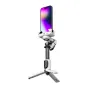 AOCHUAN M1 Pro stabilizatorius su RGB apšvietimu balta spalva, įmontuotas į išmanųjį telefoną su stovu ir nuotolinio valdymo pultu