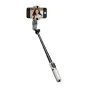 AOCHUAN M1 Pro stabilizatorius su RGB apšvietimu veiksme, telefonas pritvirtintas selfių filmavimui su AI sekimo funkcija ir 360 laipsnių sukimu