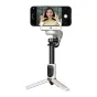 AOCHUAN M1 Pro stabilizatorius su RGB apšvietimu, įmontuotas išmanusis telefonas vaizdo ir selfių filmavimui ant trikojės statyvo