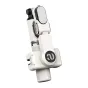 AOCHUAN M1 Pro stabilizatorius su RGB apšvietimu - baltas spalvos šoninis vaizdas, matomas įmontuotas RGB šviesos modulis ir nuotolinio valdymo tvirtinimas