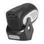 Magcubic HY300X-2 nešiojamas projektorius su elegantišku juodai baltu dizainu, 180 laipsnių sukimosi pagrindu ir USB bei HDMI prievadais gale, užtikrinančiais universalią jungtį.