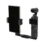 JJC HG UN1 telefonų laikiklis ir šaltosios šuošės pratęsimas su DJI Osmo Pocket, su reguliuojamu rutulio galu ir aliuminio skersine dviejų įrenginių fotografavimui.