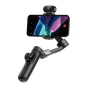 AOCHUAN X Pro stabilizatorius su AI jutikliu ir pritvirtintas prie išmaniojo telefono, rodantis OLED ekrano priekį stabiliam mobiliajam filmavimui