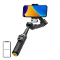 AOCHUAN X3 stabilizatorius su AI jutikliu ir 51 cm išsikišamu stiebu, įmontuotu šviesos moduliu, montuojamas ant išmaniojo telefono, skirtas stabiliam vaizdo įrašymui ir turinio kūrimui.