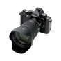 Nikon Z 24-120mm f/4 S objektyvas su JJC LH HB102 bajonetu nuo šviesos sklaidymo, atskirai pavaizduotas