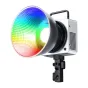 Neewer HB80C RGB COB LED šviesos prietais su ryškiu spalvotu objektyvu, montuojamas ant Bowens adapterio, idealiai tinka nešiojamai studijai arba vaizdo apšvietimui