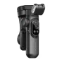 AOCHUAN X Pro Standard stabilizatorius juodos spalvos, šoninis vaizdas, rodantis OLED ekraną, kompaktišką dizainą ir ryškų rankeną.