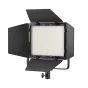 Godox LP400Bi K2 dvigubo spalvos LED šviesos panele su reguliuojamais šoninėmis ir viršutinėmis užuolaidomis, elegantiškas juodas korpusas, nešiojamas studijos apšvietimo komplektas
