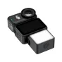 JJC LED NANO mini LED šviesa prijungta prie DJI Osmo Nano kameros su greitu magnetiniu tvirtinimu, matomas apšviestas panelio priekis ir kompaktiška konstrukcija