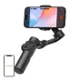 AOCHUAN X2 Standard stabilizatorius su tvirtai pritvirtintu išmaniuoju telefonu, rodantis išskleidžiamą rankeną ir valdymo panelį sklandžiam 3 ašių stabilizavimui ir profesionaliam filmavimui