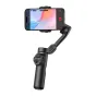 AOCHUAN X2 Standard stabilizatorius su tvirtai pritvirtintu išmaniuoju telefonu, rodantis ergonomišką rankeną ir zoom/fokuso valdiklius sklandžiam 3-osių vaizdo įrašymui