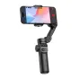 AOCHUAN X2 Standard stabilizatorius su įmontuotu išmaniuoju telefonu, rodantis 3 ašių stabilizaciją ir išsikišamą rankeną lygiam filmavimui ir dinaminiams kadrams