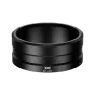 JJC AR-GR4 aliumininis objektyvo adapteris Ricoh GR IV kameroms - tvirtas juodas adapteris su įbrėžta paviršiumi ir 49 mm filtrų suderinamumas