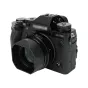 JJC LH JXF23M2 juodo objektyvo apsauga Fujifilm XF 23mm ir 27mm objektyvams su magnetiniu tvirtinimu ir antiatspindžio danga
