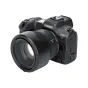 Canon RF 45mm F1.2 STM objektyvas su JJC LH ES73BT objektyvo gaubtu, skirtu blizgesiui sumažinti ir apsaugoti priekinį elementą