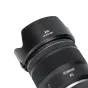 JJC LH-ES73BT objektyvo gaubtas Canon RF 45mm F1.2 STM su atspindžio slopinančiu matiniu vidiniu apdailu ir apverčiama konstrukcija kompaktiškam saugojimui