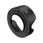 JJC LH XF1333 objektyvo skiautė su aliuminio adapteriu ir 49 mm filtrų suderinamumu - juodas matinis, su tvirtu dizainu ir apverčiama struktūra kompaktiškam saugojimui.