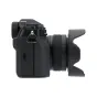 JJC LH XF1333 objektyvo dangtis su aliuminio adapteriu Fujifilm XC 13-33mm objektyvui, juodas apverčiamas dizainas, suderinamas su 49 mm filtrų dydžiu