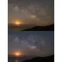 Stulbinantis nakties dangus su Piktžiūru Takeliu, parodantis Cokin Nuances Light Pollution CUT Clearsky 72mm filtro efektyvumą mažinant šviesos taršą ir gerinant žvaigždžių aiškumą nakties fotografijoje.