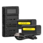 Nitecore NP F Pro komplektas su dviem 5200 mAh Sony NP F baterijomis ir USB įkroviklis, skirtas ilgesniam naudojimui su kameromis ir LED apšvietimu.