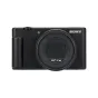 Sony ZV 1F kameros galinis vaizdas su JJC Z automatinio objektyvo dangtelio suderinamu tvirtinimu