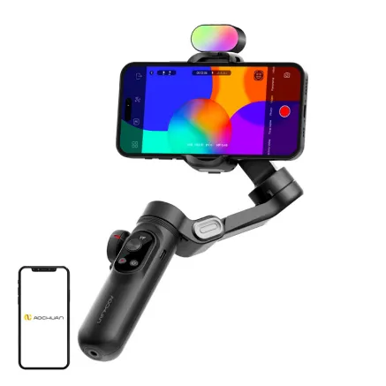 AOCHUAN X Pro Gimbal with RGB Lighting Black