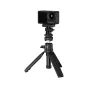 JJC magnetinis greito atleidimo adapteris DJI Action 5 Pro/4/3 kamerai, pritvirtintas prie mažo statyvo su skysčiu galva, priekis