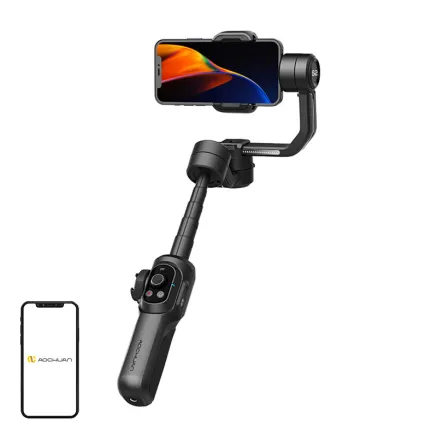 AOCHUAN S2 Gimbal Black - 3-axis stabilization, 16h battery life, 6 modes