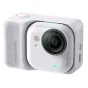 Insta360 GO Ultra veidrodinė aktyviosios veiklės kamera balta, šoninis vaizdas su dideliu 1/1.28 sensoriumi ir magnetiniu tvirtinimo sistema.