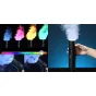 Bevielio dūmų generatorius Newell Mr Mist, skleidžiantis ryškius spalvotus dūmų efektus su RGB apšvietimu fotografijai ir vaizdo kūrimui